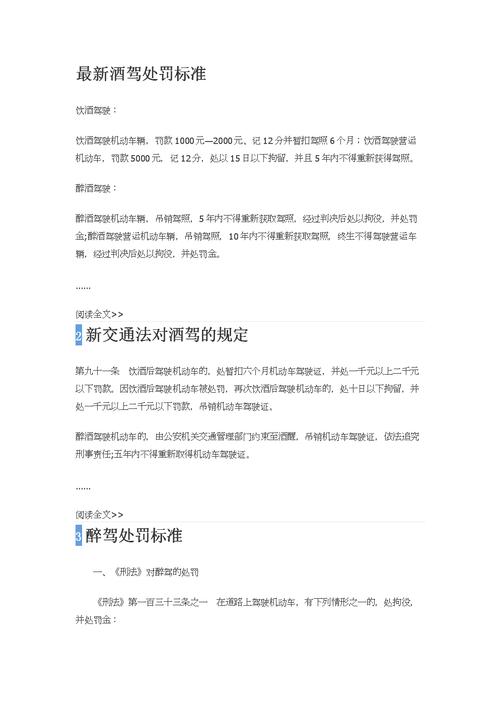 酒驾法律条文解读