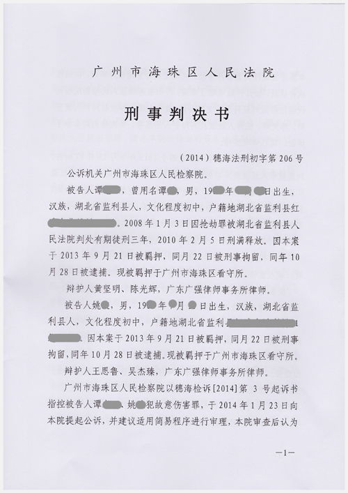 刑事附带民事判决书，正义的双面剑
