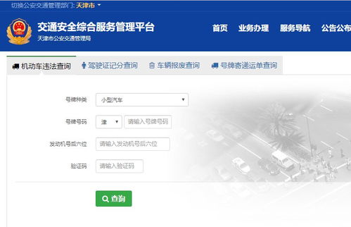 天津交通违章查询，便捷、高效、透明的查询指南