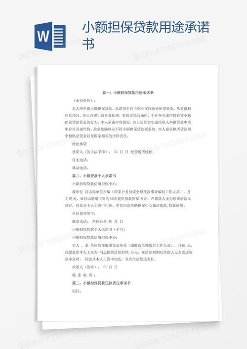 贷款承诺书，你的金融安全网
