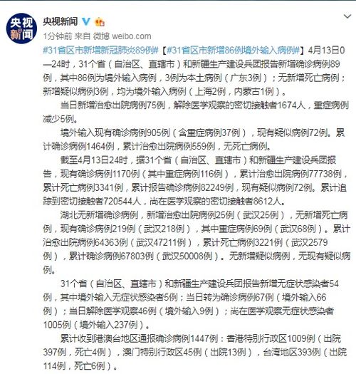 境外输入病例增加，31省新增12例确诊的警示与应对策略