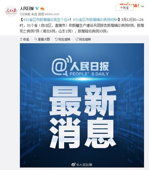 疫情动态，31省新增确诊病例8例的解读与应对策略