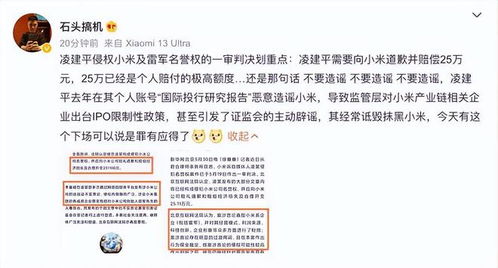 小米遭遇重击，1200万赔偿金背后的故事与启示