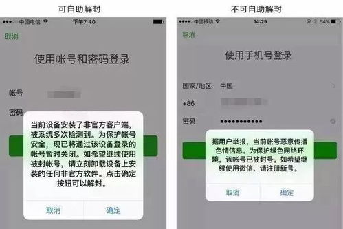 微信账号解封，风险与后果的全面解析