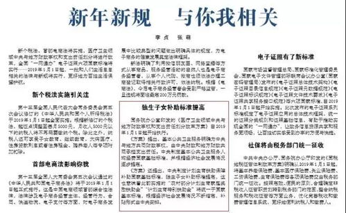 2019年独生子女新政策，家庭支持与社会关怀的新时代