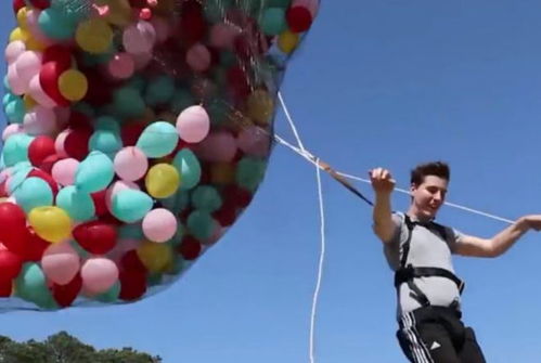 天空中的意外，氢气球绳断裂的惊险之旅