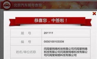 北京机动车摇号结果查询，流程、技巧与实用建议
