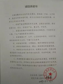 服务承诺书，企业诚信的基石