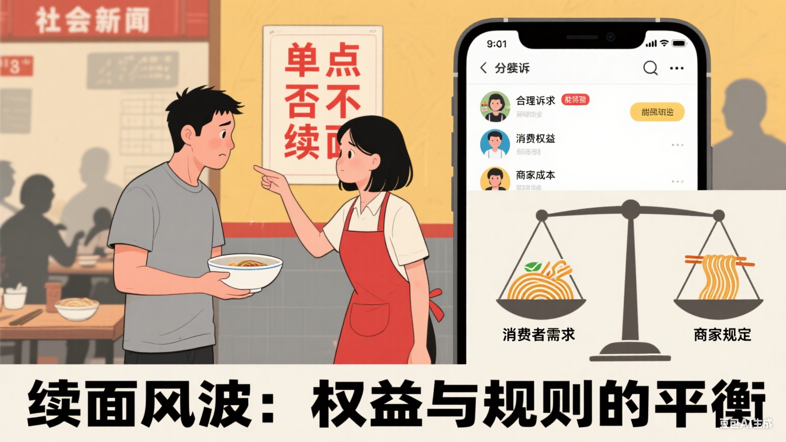 郑州 “续面” 风波：小纠纷背后的多重法律审视。