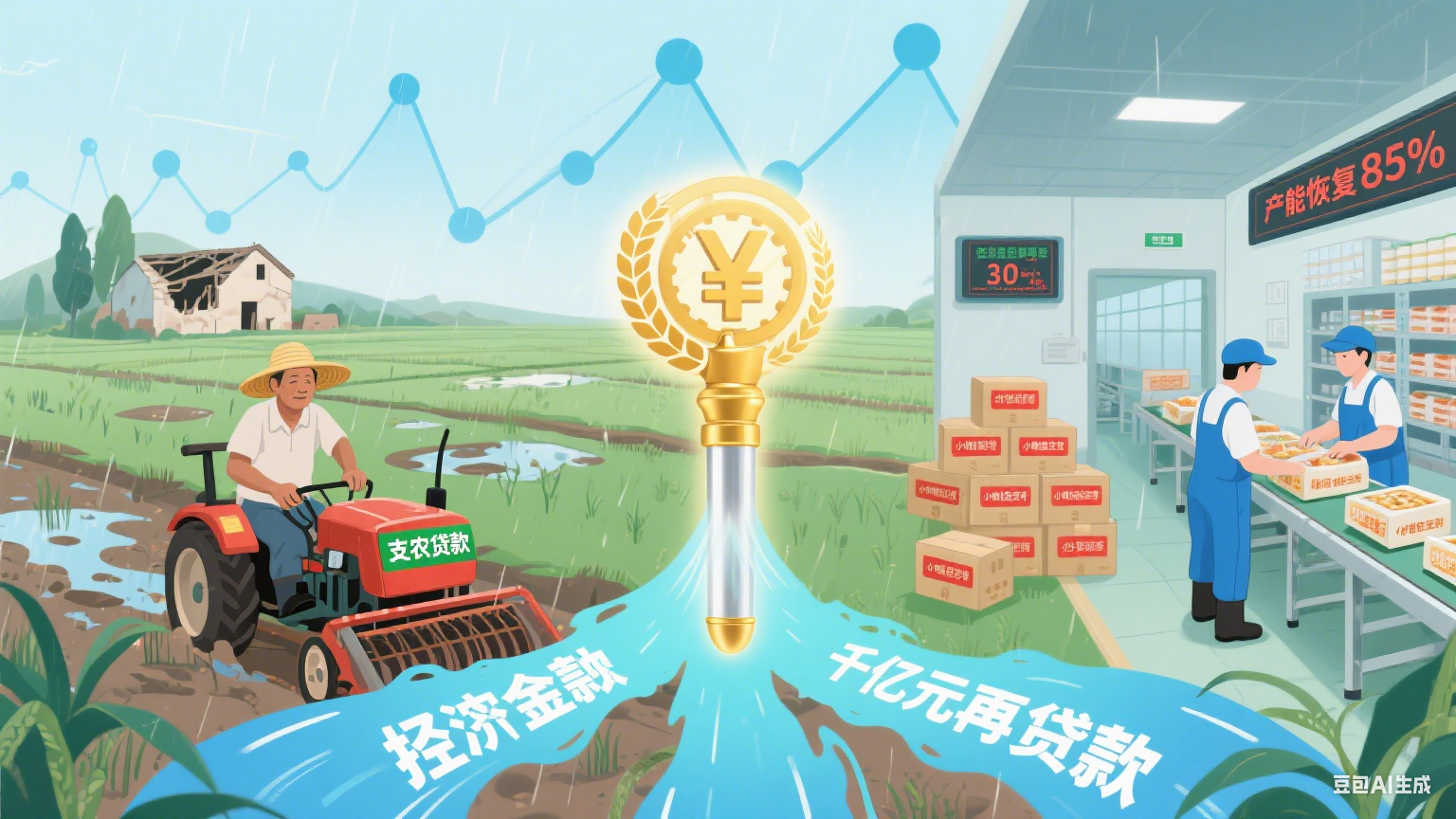 央行新增千亿元支农支小再贷款案例分析：精准施策助力受灾地区经济复苏。