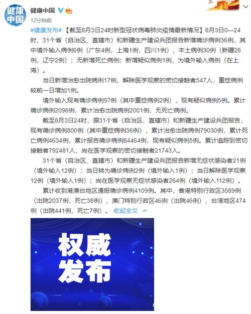 中国疫情防控新动态，31省区市新增确诊病例12例的深度解析